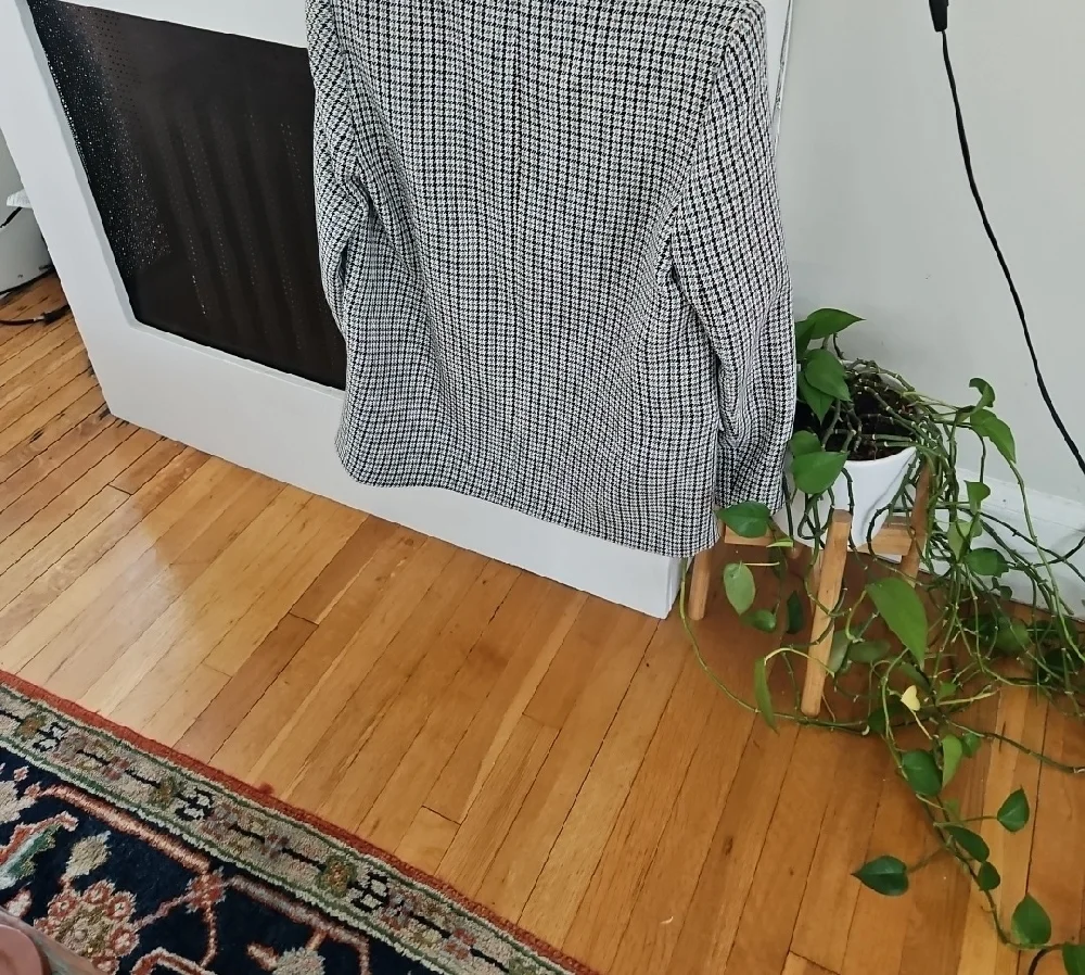 Zara Black and White Checkered Blazer - Picture 4 of 4